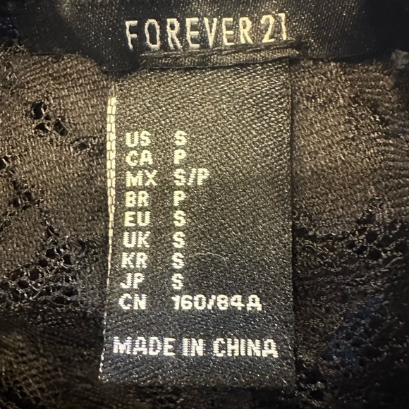 Forever 21 Black Whimsigoth Peplum Long Bishop Sleeve Mesh Top Size Small - Picture 5 of 15